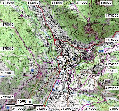Carte carroyée autour de Briancon carte carroyée autour de Briancon