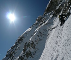 goulotte dans la face Nord des Ailefroides