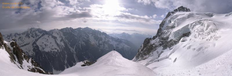 dans la descente du glacier des Violettes dans la descente du glacier des Violettes