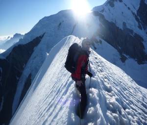 sur l'arête de Bionnassay sur l'arête de Bionassay
