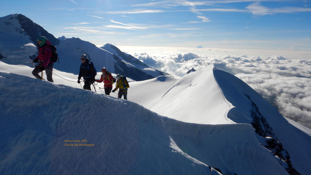 Sur l'arête du Castor.  Sur l'arête du Castor
