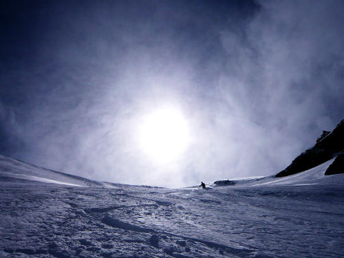 dans la descente des Enfetchores à La Grave. Clic pour voir en grand ! dans la descente des Enfetchores à La Grave