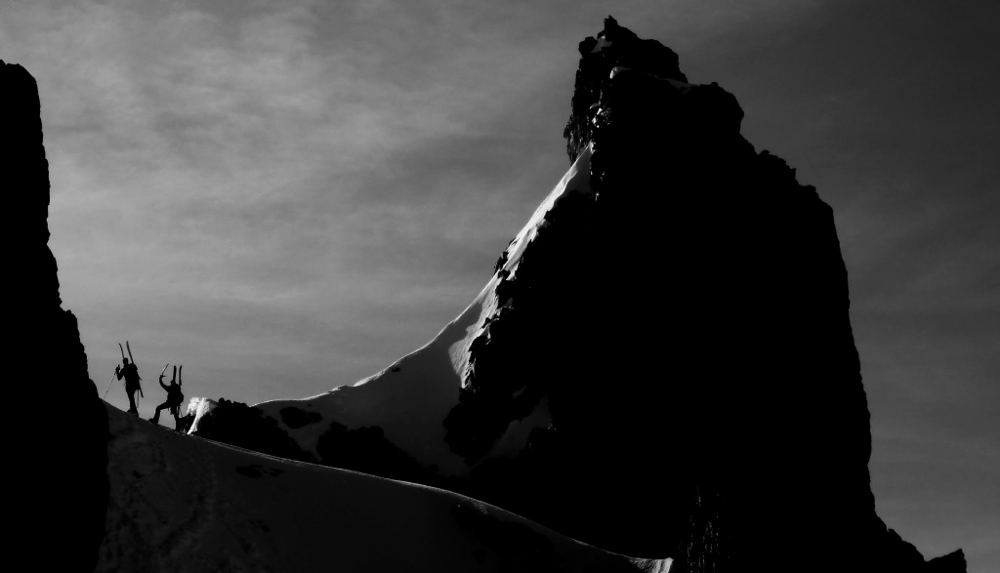 Montée au col de Monetier à ski. Clic pour voir en grand Montée au col de Monetier à ski