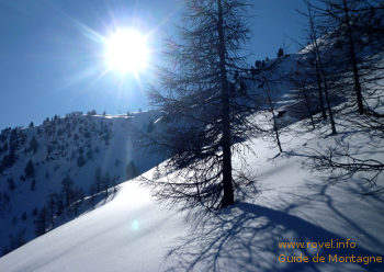 Ski de rando à la Casse Pinière en Clarée.  Ski de rando à la Casse Pinière en Clarée