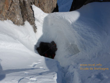 Le trou dans la descente de la pointe des Cerces